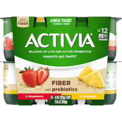 Strawberry & Pineapple Probiotic Yogurt with Fiber