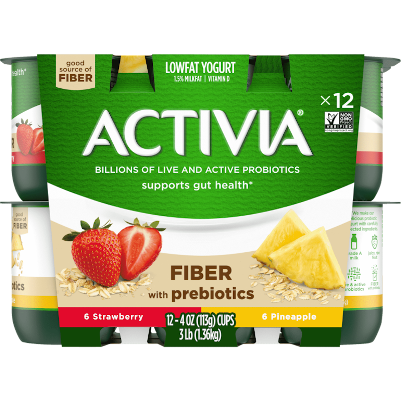 Strawberry & Pineapple Probiotic Yogurt with Fiber 1