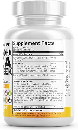 Ashwagandha, Maca, and Fenugreek 2