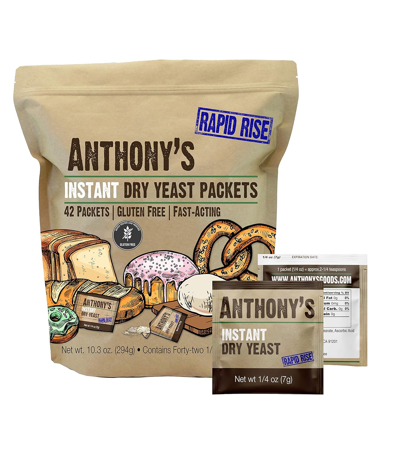 Instant Dry Yeast Packets: Gluten Free 3