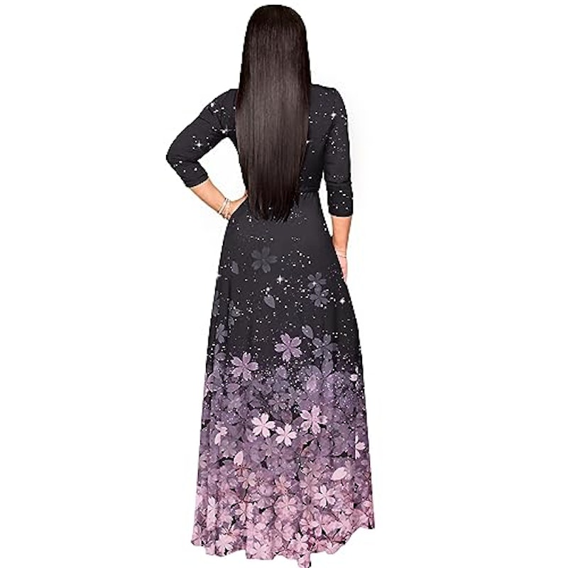 V-Neck Maxi Floral Dress 2