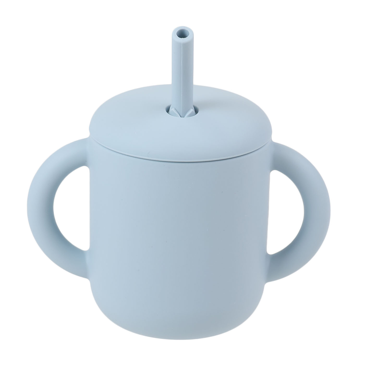 Silicone Training Cup + Straw 1