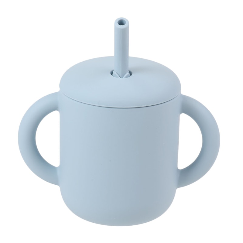 Silicone Training Cup + Straw 1