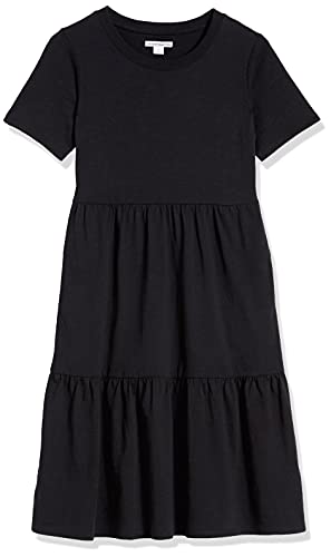 Women's Short-Sleeve Crewneck Tiered Dress 2