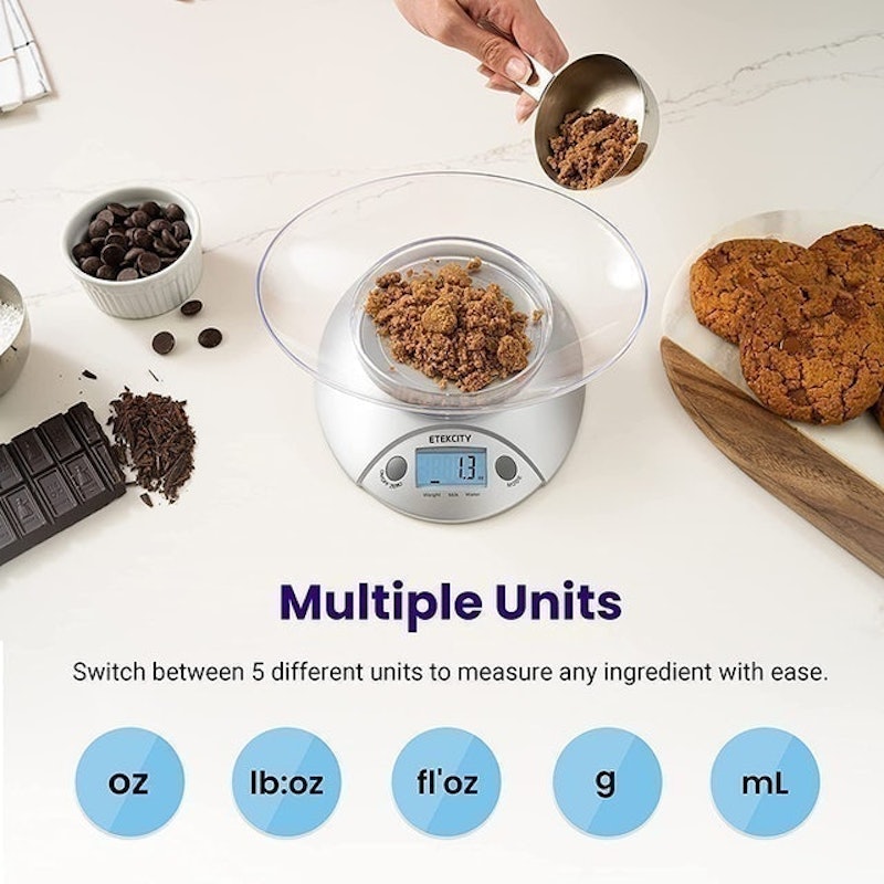 Digital Kitchen Food Scale with Removable Bowl 2