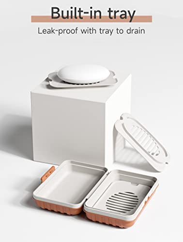 Leakproof Travel Soap Dish with Lid 2