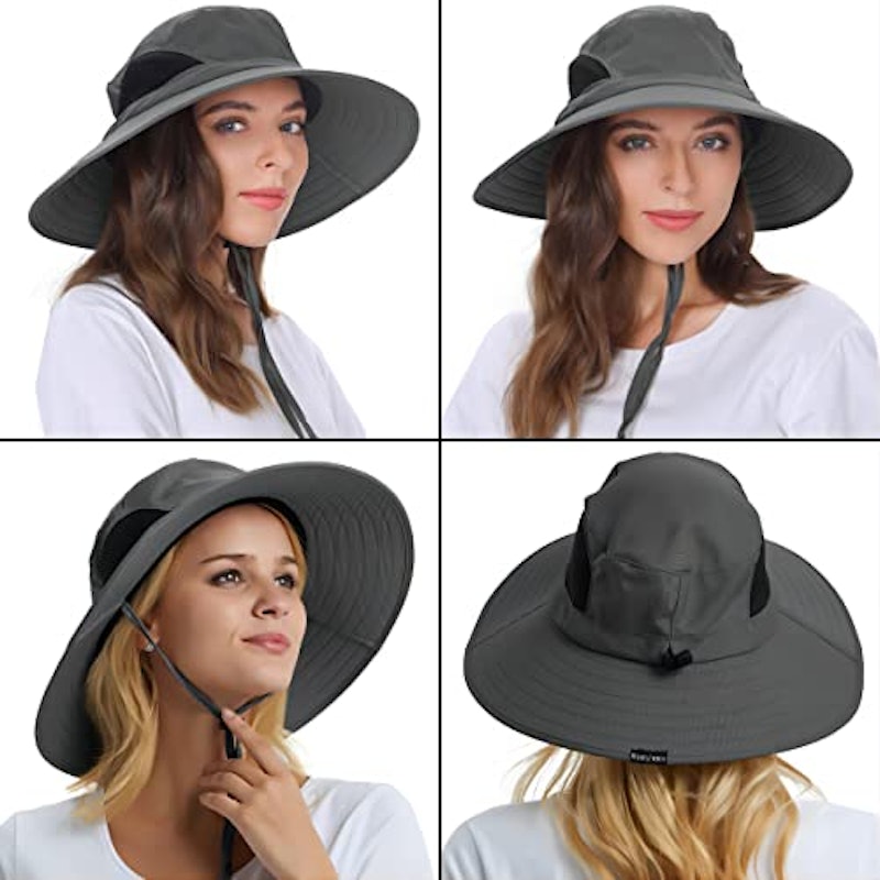 Unisex Sun Hat, Waterproof Wide Brim Bucket Hat 3