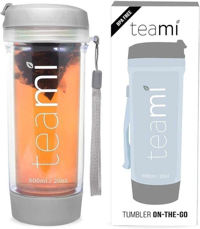 Tea Infuser Bottle Perfect for Either Hot or Cold Brew Fruit Infused Water  Travel Tea Infuser With Insulated Sleeve 600ml/20oz 