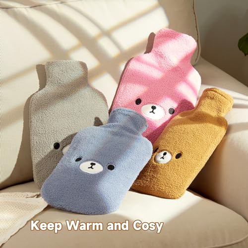 Hot Water Bottle with Cute Fleece Cover 2