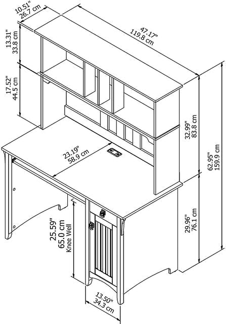 L-Shaped Desk with Hutch 3