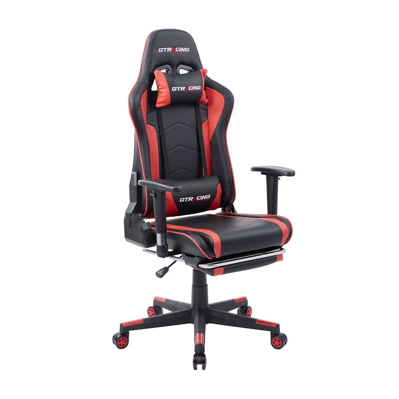 Gtracing Gaming Chair with Footrest Speakers 1