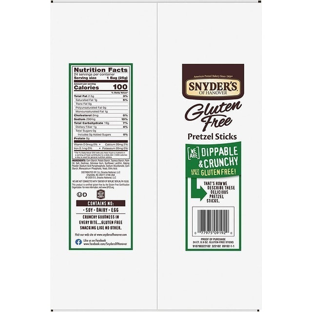 Gluten Free Pretzel Sticks, 100 Calorie Pack 2