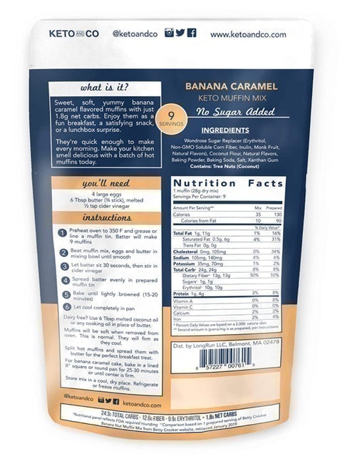 Banana Caramel Keto Muffin Mix 2