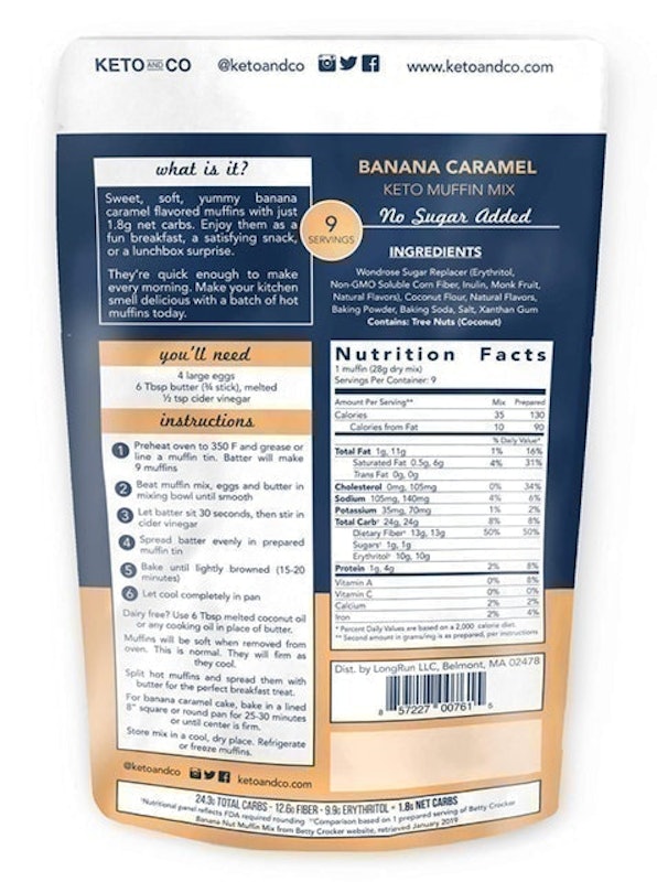 Banana Caramel Keto Muffin Mix 2