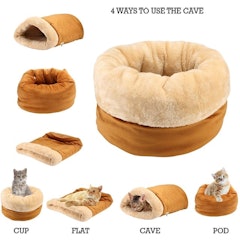 4-Way Self Warming Cat Bed