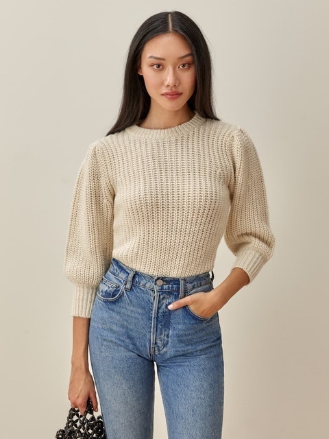 Moneta Puff Sleeve Sweater 1