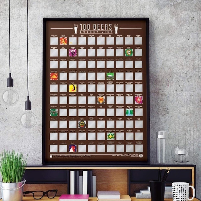 100 Beers Bucket List Scratch Poster 1
