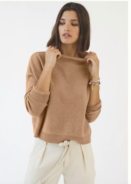 Pilcro Alani Cashmere Mock Neck Sweater 1