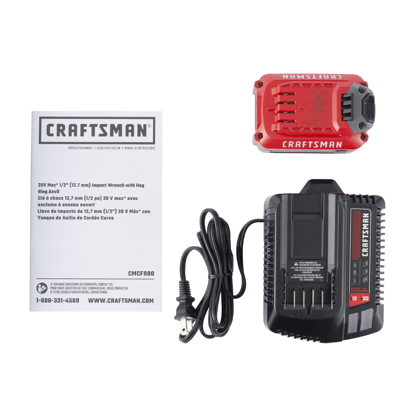 V20 Cordless 1/2-in Impact Wrench Kit (1 Battery) 2