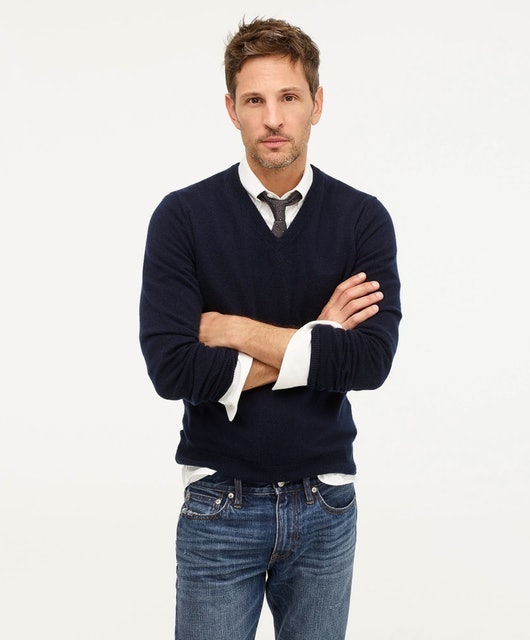 Cashmere V-Neck Sweater 1