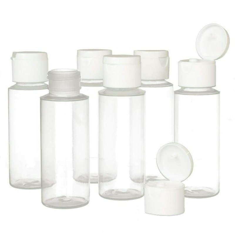 Clear Plastic Empty Squeeze Bottles with Flip Cap 1