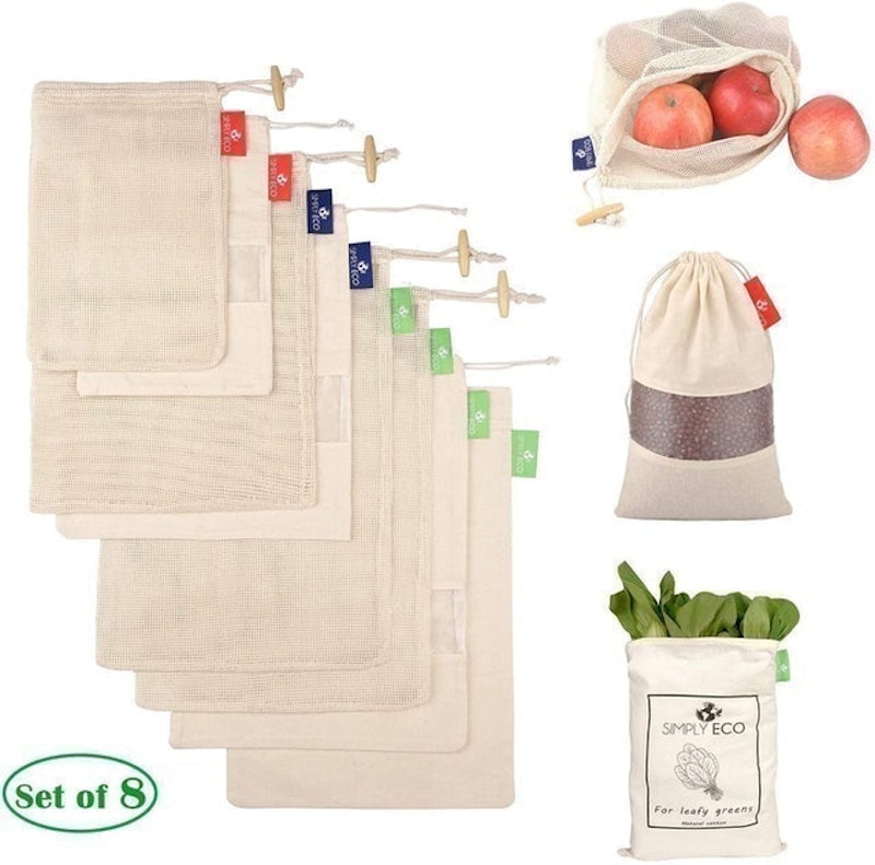 8 Cotton Reusable Produce Bags With Drawstrings 1