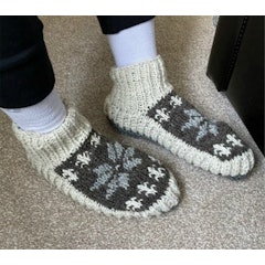 100% Wool Handmade Winter Slipper Socks