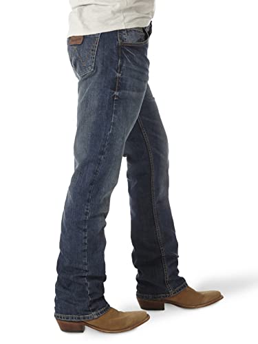 Mens RetroSlimFitBoot Cut Green Jeans 3