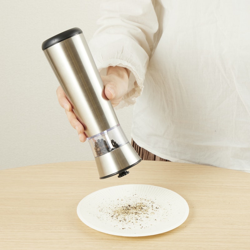 Rechargeable Gravity Stainless Steel Salt and Pepper Grinder Set 6