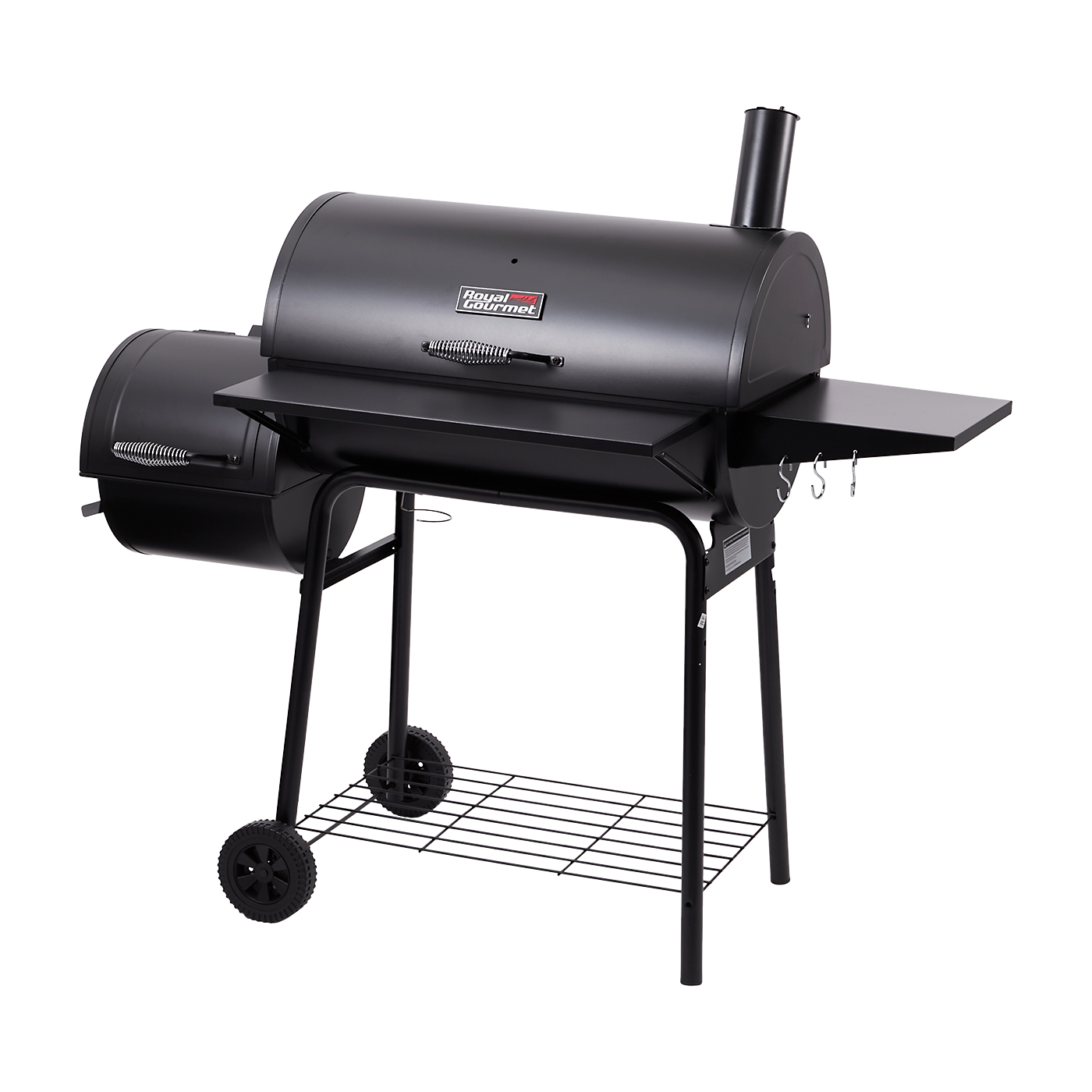 30-Inch Charcoal Barrel Grill with Offset Smoker	 1