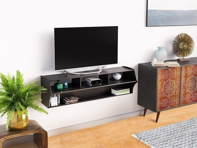 Black Altus Plus 58" Floating TV Stand 1