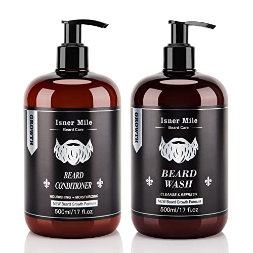 Beard Wash and Conditioner Set (17 oz each), Beard Growth 1