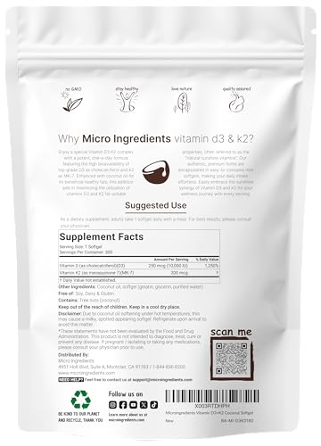 Vitamin D3 K2 Supplement Softgels 2