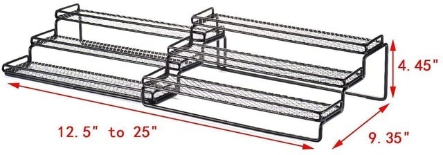 3 Tier Expandable Cabinet Spice Rack 3