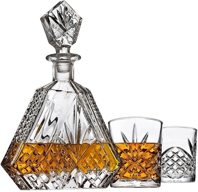 Whiskey Decanter and Double Old Fashioned Glasses Set 1