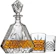 Lefonte Whiskey Decanter and Double Old Fashioned Glasses Set 1