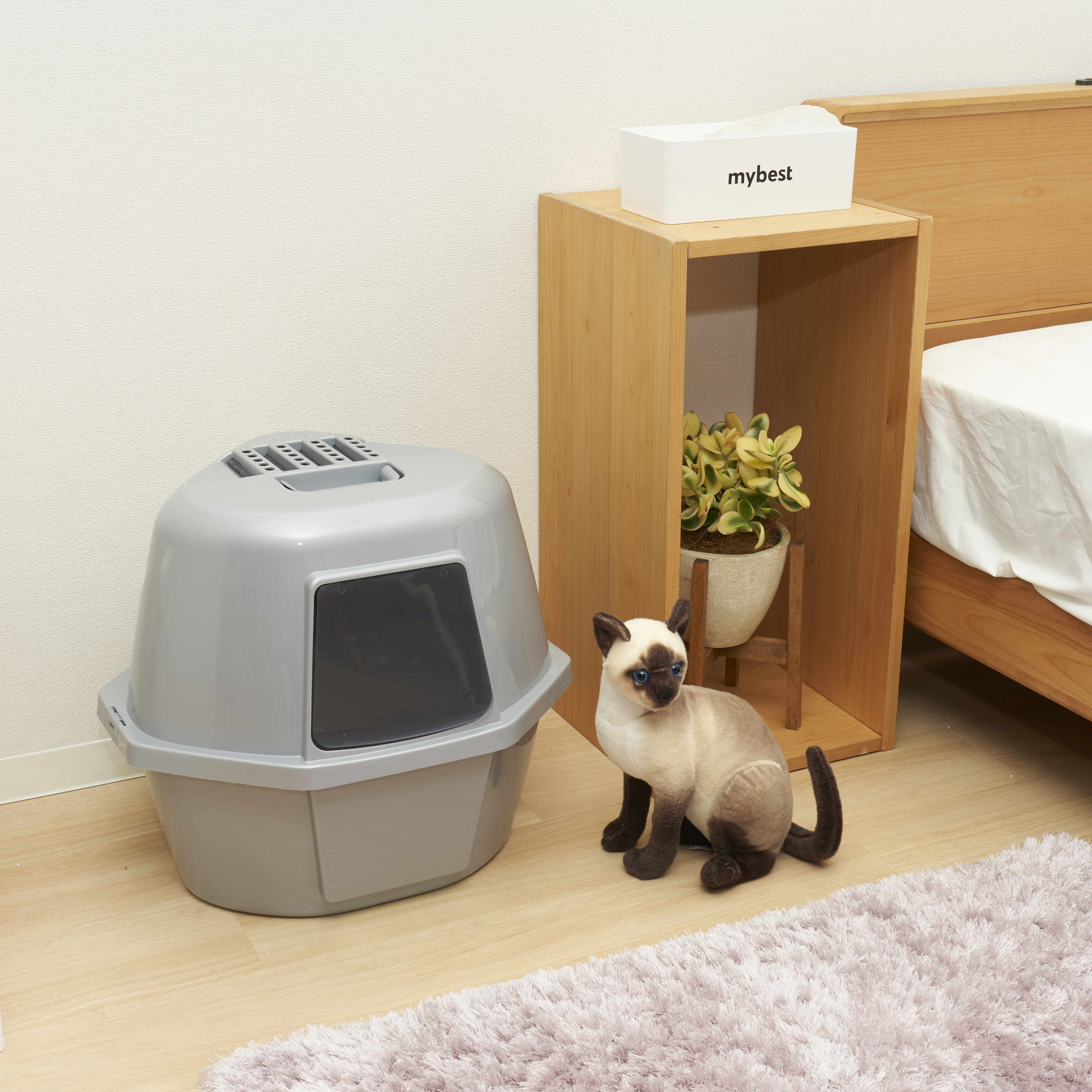 Large Corner Enclosed Cat Pan 3