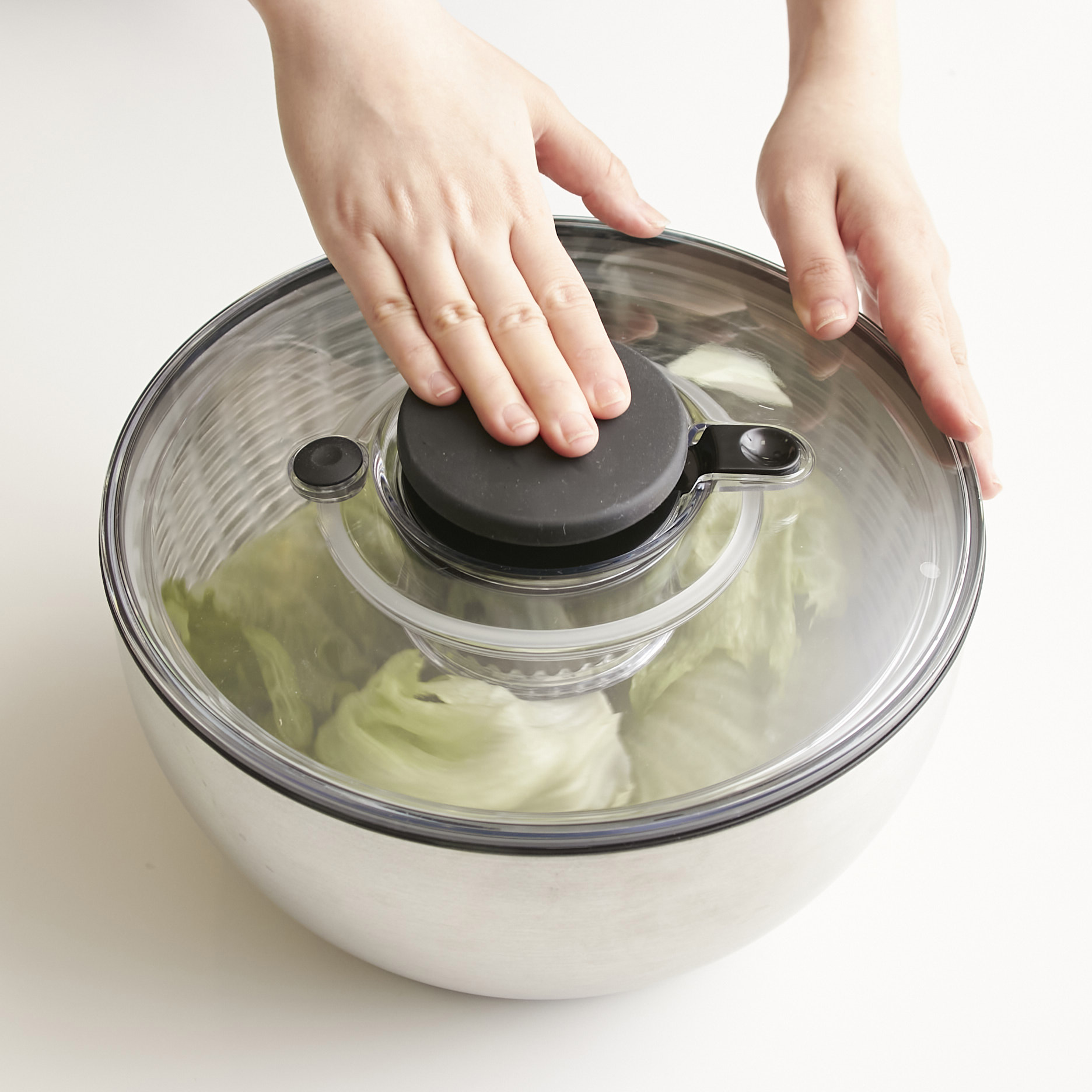 Steel Salad Spinner 3