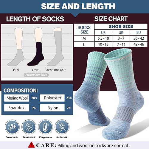 Merino Wool Hiking Socks for Women 2