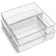 Criusia 6 Pack Large Clear Plastic Drawer Organizer Trays 1