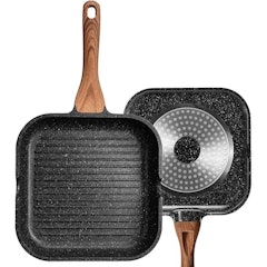 Enameled Grill Pan with Press