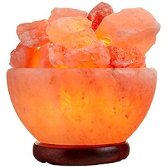 Himalayan Salt Lamp Bowl with Natural Crystal Chunks