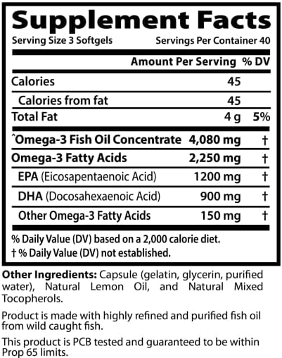 Wild Caught Omega 3 Fish Oil  2