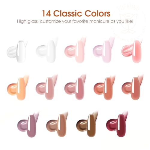 14 Colors Nude Nail Gel kit 3