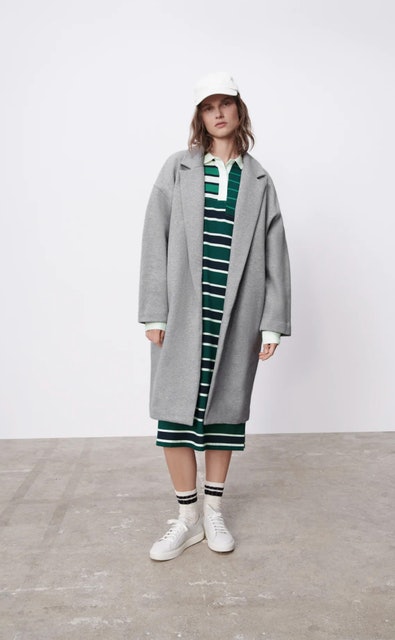Plush Lapel Collar Coat 1