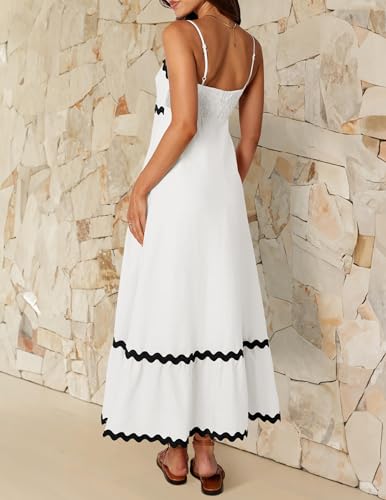 Flowy Smocked Lace Swing A Line Midi Dress 2