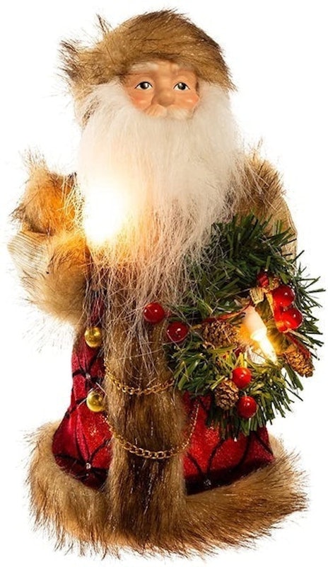 Burgundy and Brown Santa Treetop 1