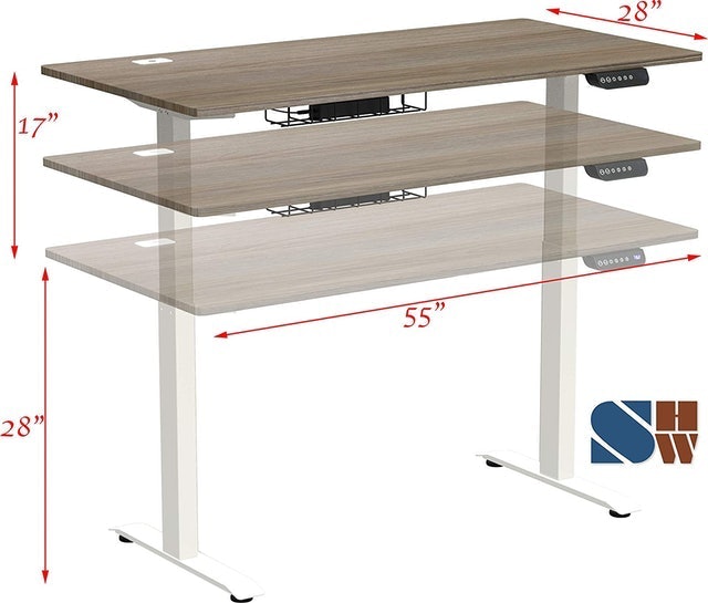 Large Electric Height Adjustable Computer Desk 3