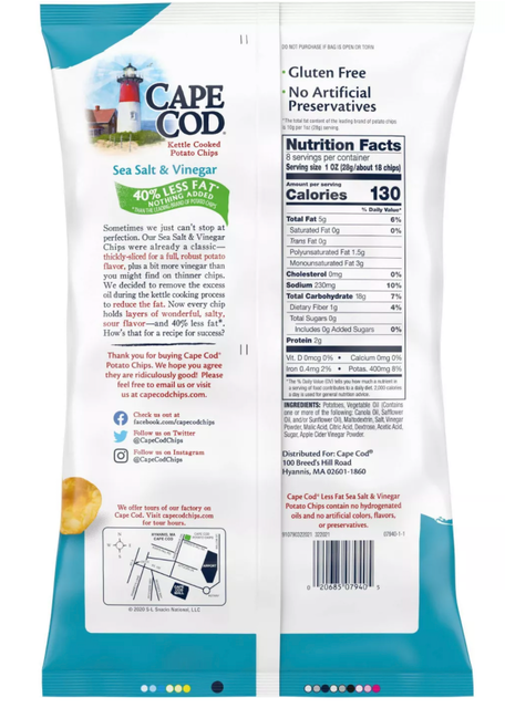 Kettle Cooked Sea Salt and Vinegar Chips 2