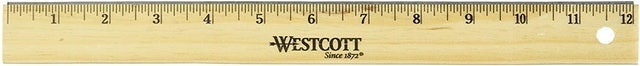 Wood 12-Inch School Ruler 1